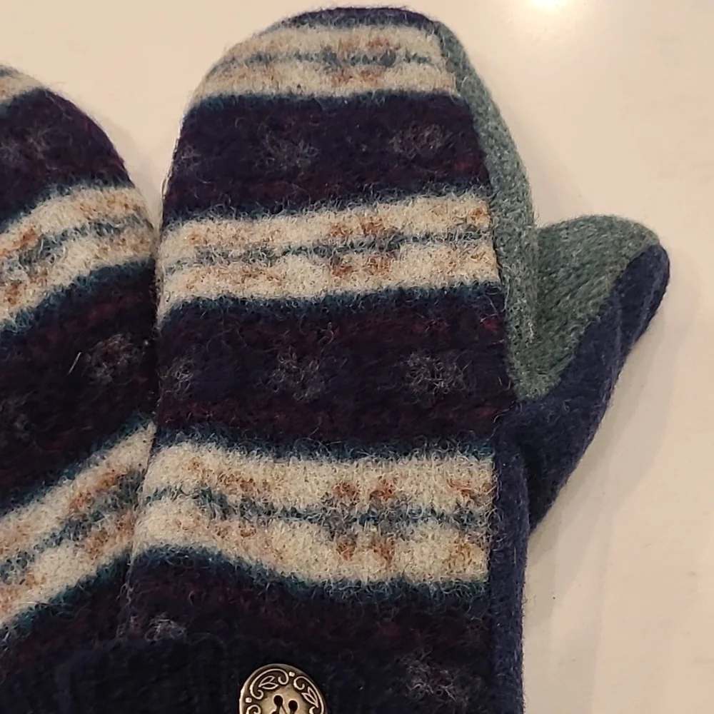 Upcycled Handmade Wool Boutique Mittens